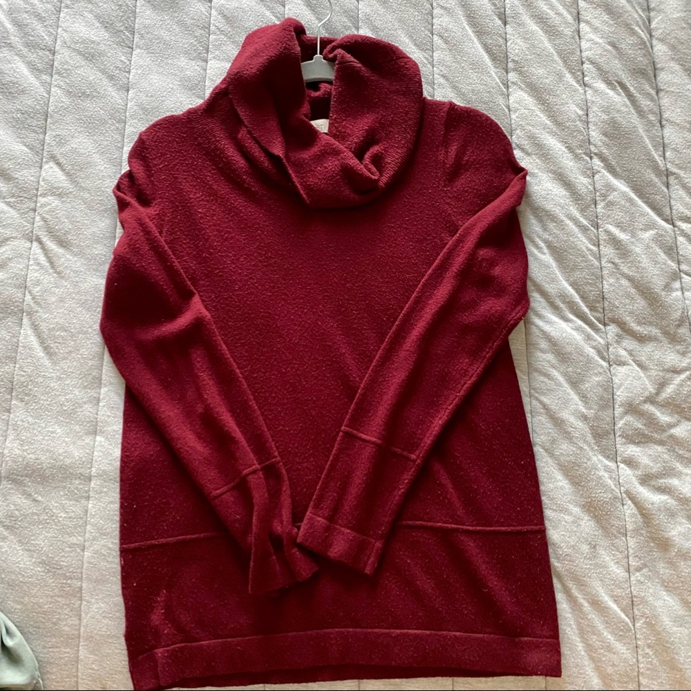 Maroon Turtleneck Sweater